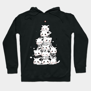 Purrfectly Festive: Meowry Catmas Kitty Christmas Tree Design Hoodie
